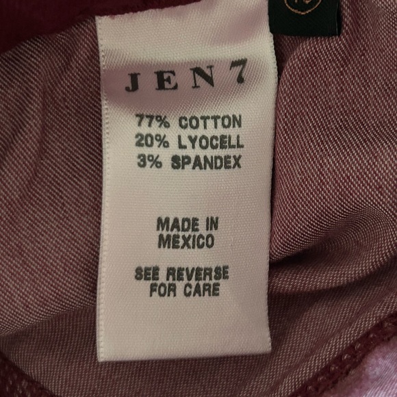 7 For All Mankind Jen 7 Burgundy Ankle Skinny Pant NWT Size 18 - Picture 7 of 8